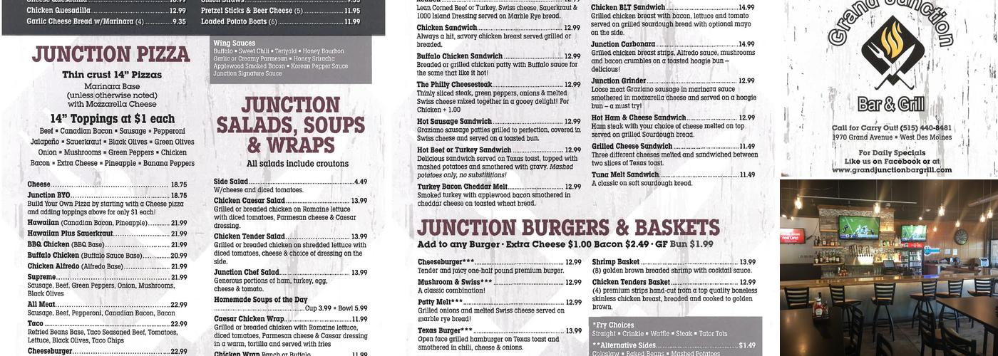 Grand Junction Bar & Grill Menu