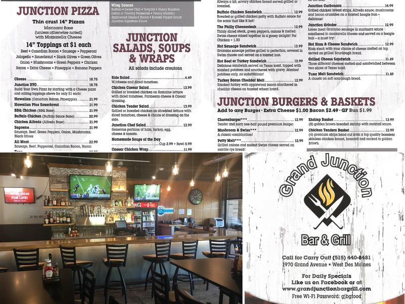 Grand Junction Bar & Grill Menu