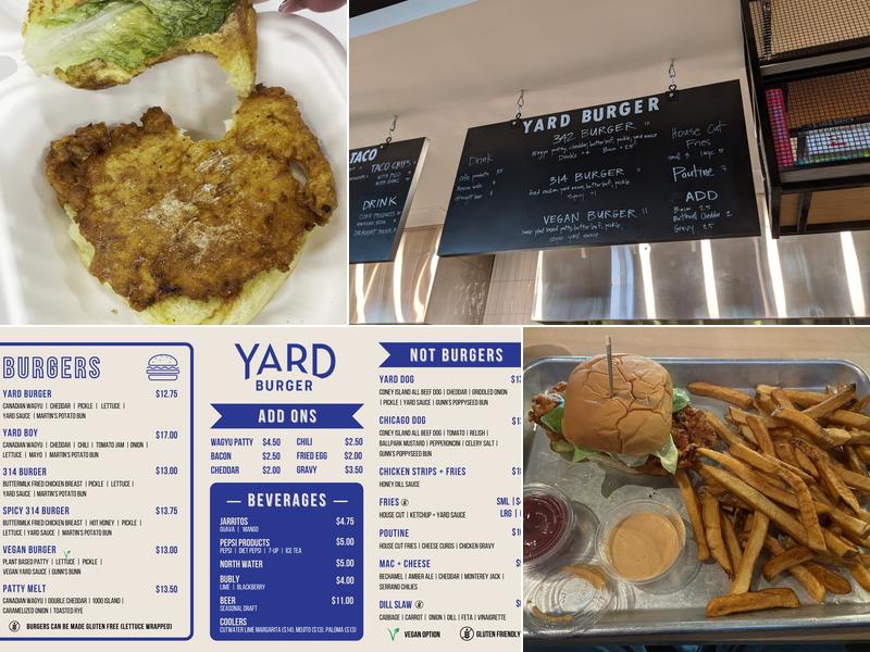 Yard Burger Menu