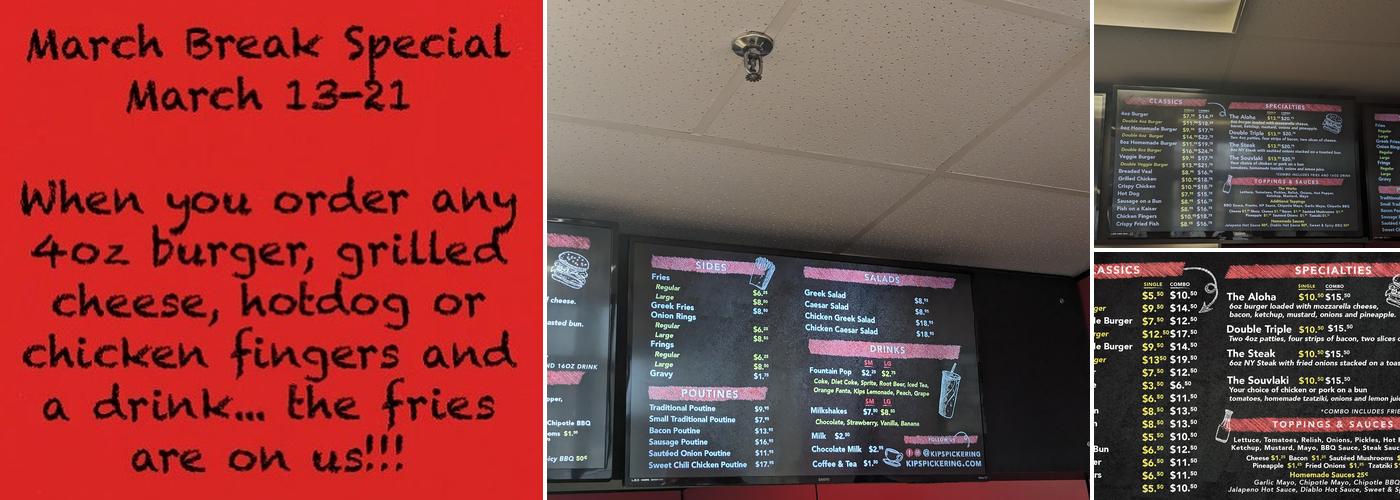 Kips Flame Menu