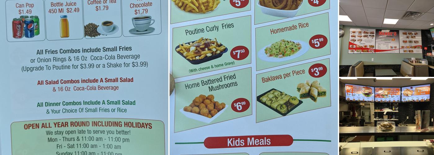 Dandy's Menu