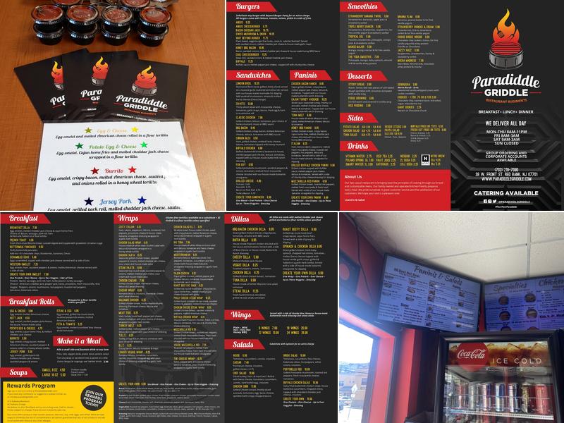 30 Burgers & Paradiddle Griddle Menu