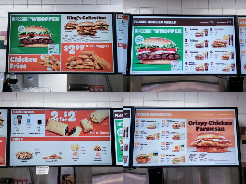 Burger King Menu