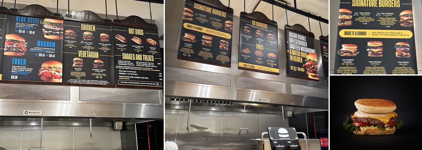 The Burger's Priest Menu