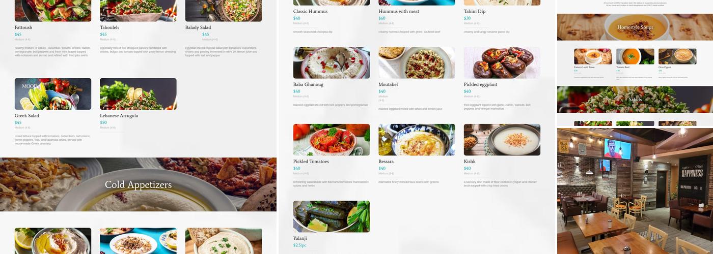 Moods Eastern Fusion Menu