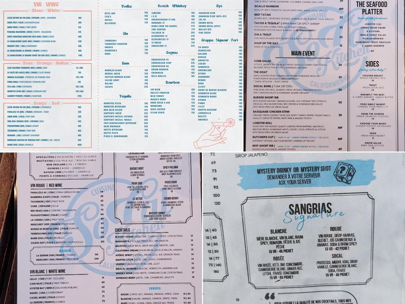 SoCal Kitchen Menu