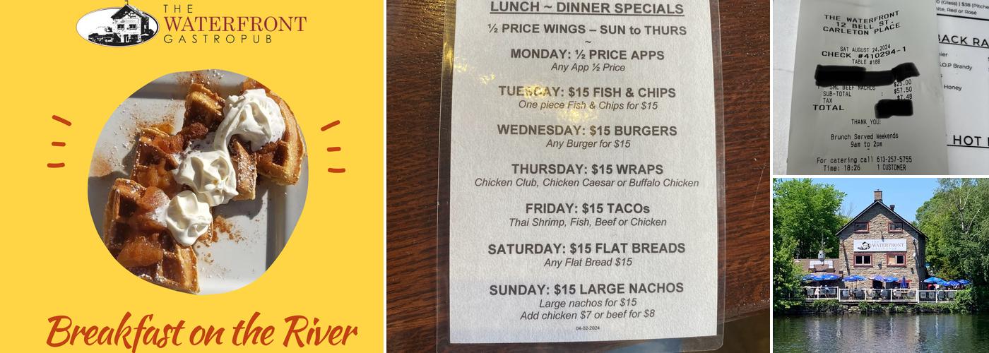 The Waterfront Gastropub Menu