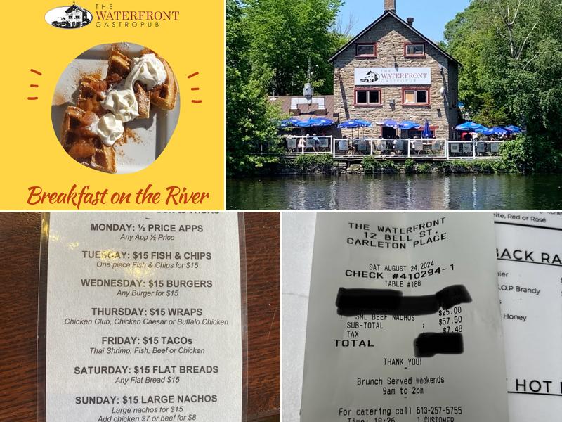 The Waterfront Gastropub Menu