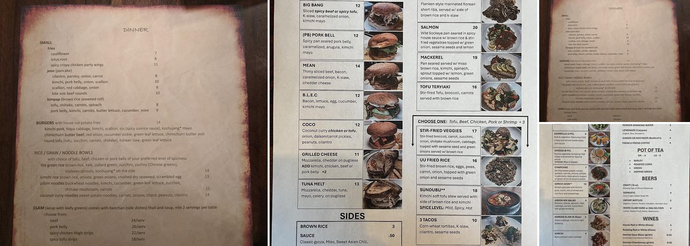Café uu Menu