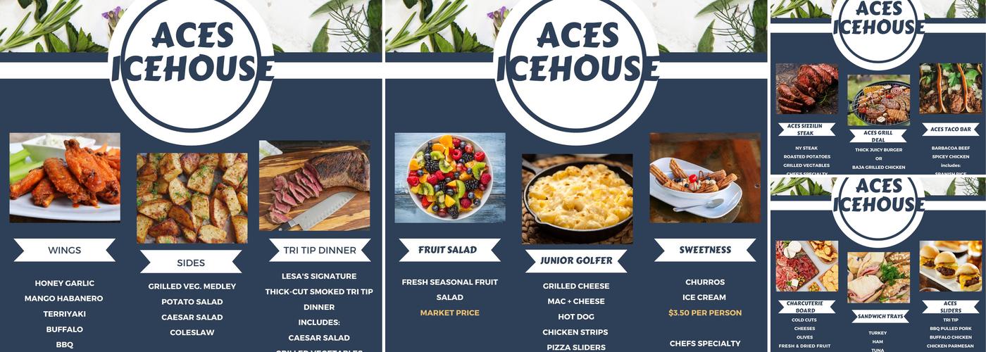 Aces Icehouse Menu