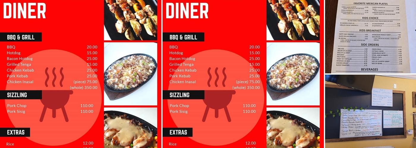 Joe's Diner House Menu