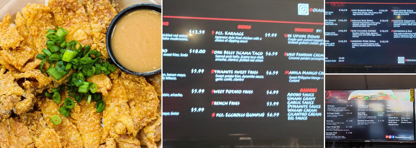 Oi Asian Fusion Menu