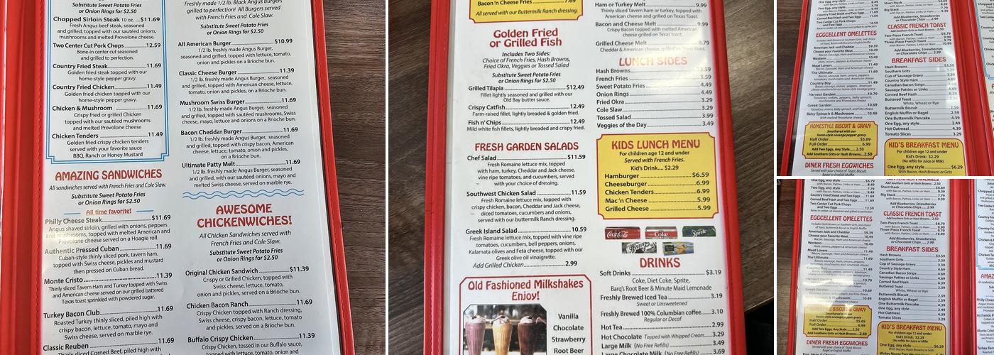 Little John's Diner Menu