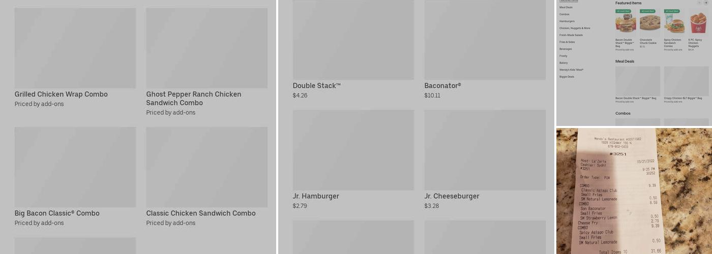 Wendy's Menu