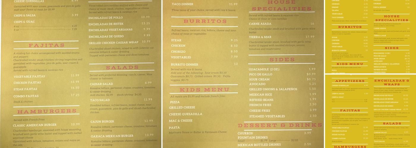 Markito's Bar & Grill Menu