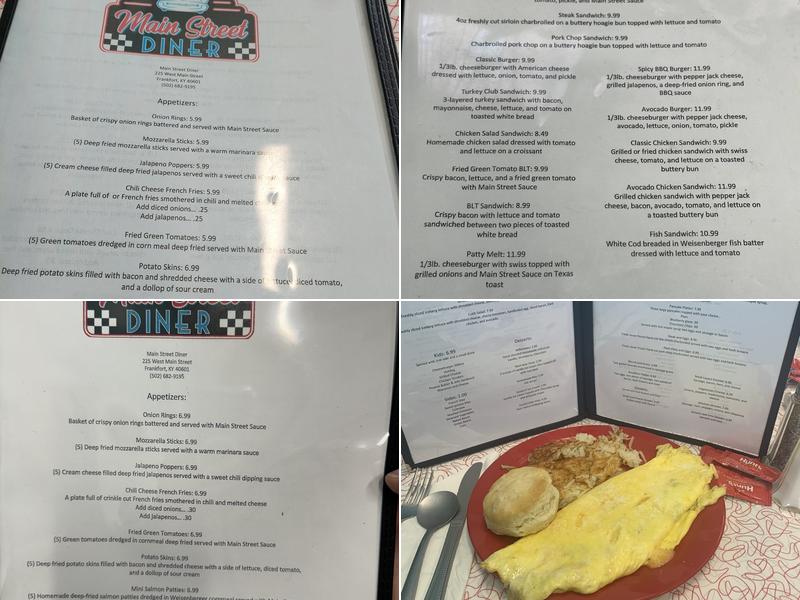 Main Street Diner Menu