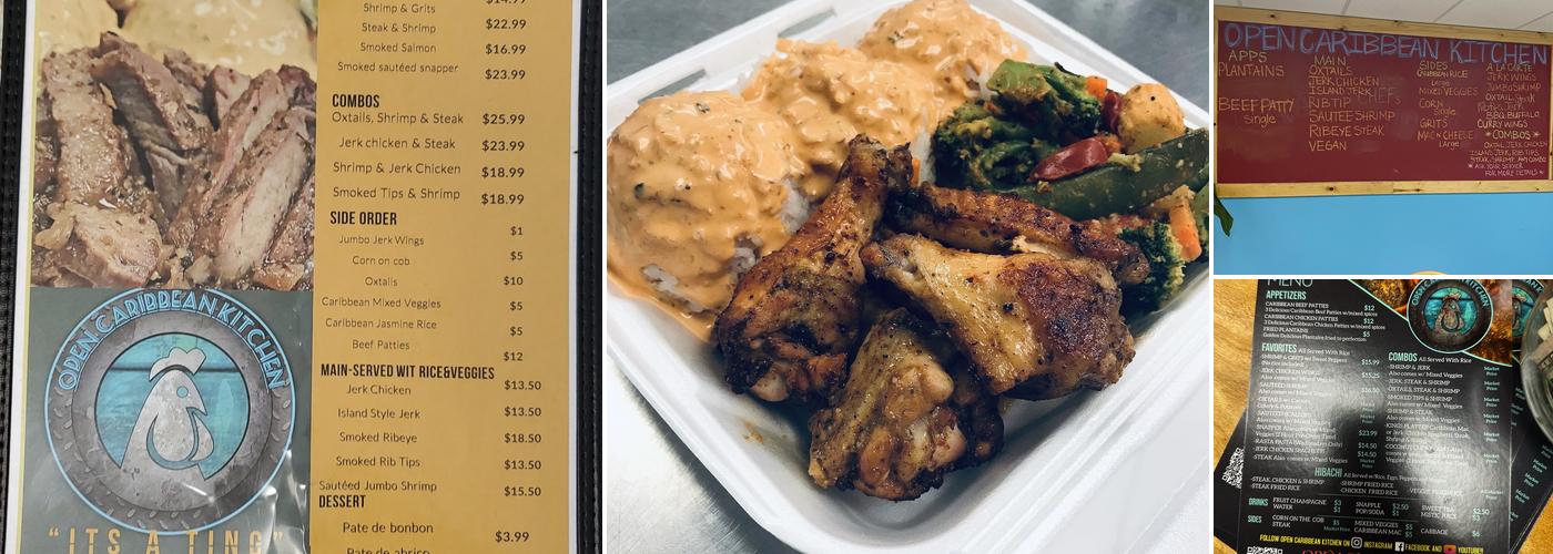 Open Caribbean Kitchen Menu