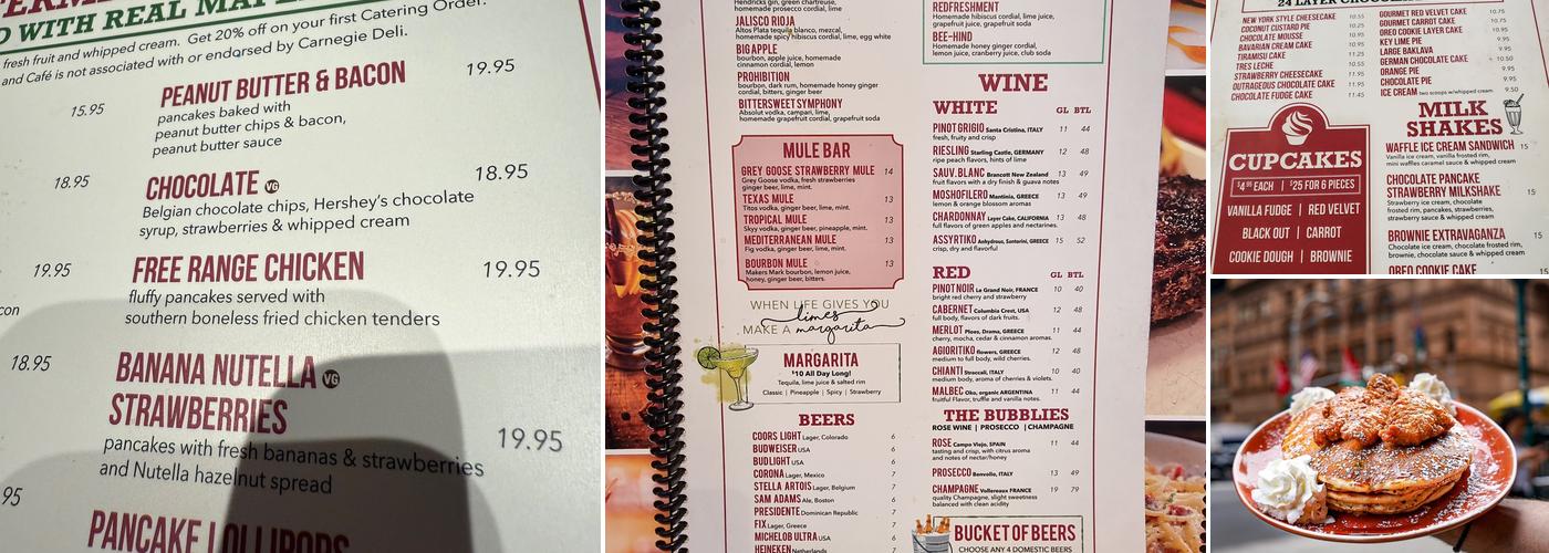 Carnegie Diner & Cafe Menu