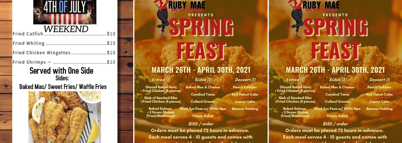 Ruby Mae Menu