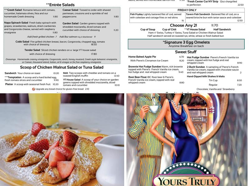 Yours Truly Solon Menu