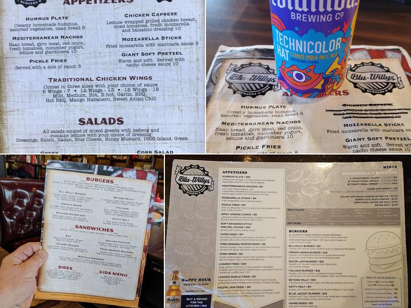 Blu-Willy’s Menu
