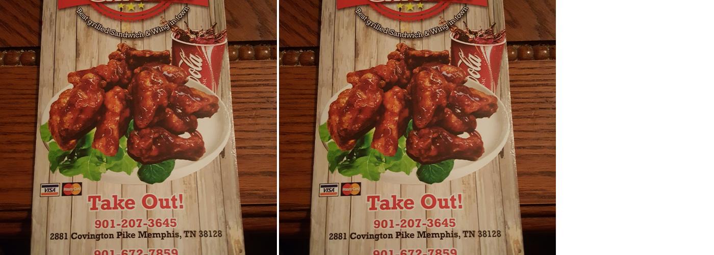 Tim's Chicken Menu