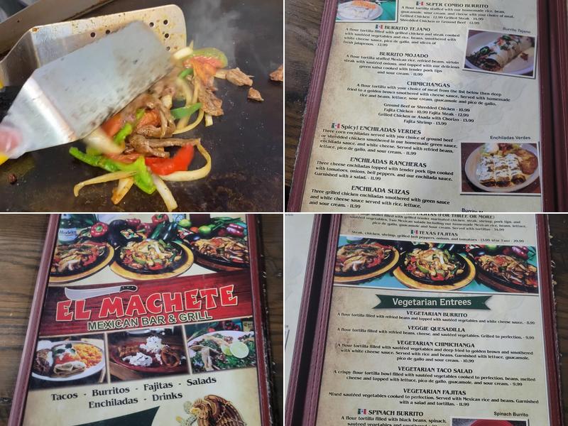 El Machete Mexican Bar and Grill Menu