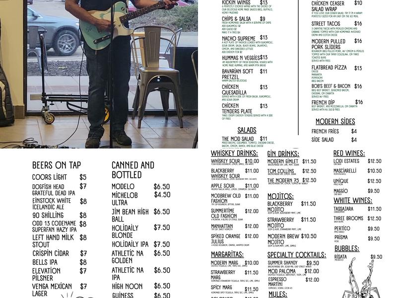 Modern Brew - Kitchen & Bar Menu