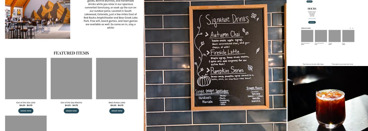 Front Porch Coffee Shop Menu