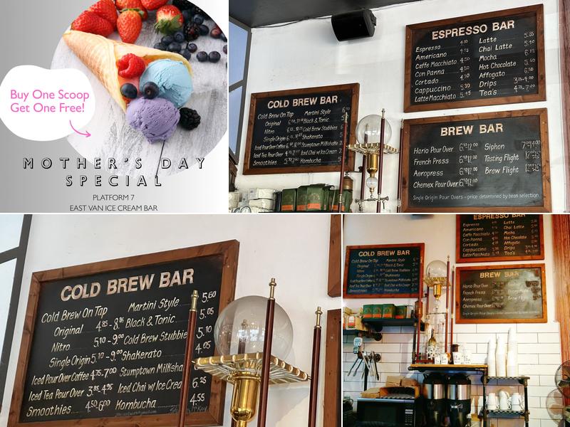 Platform 7 Coffee Menu