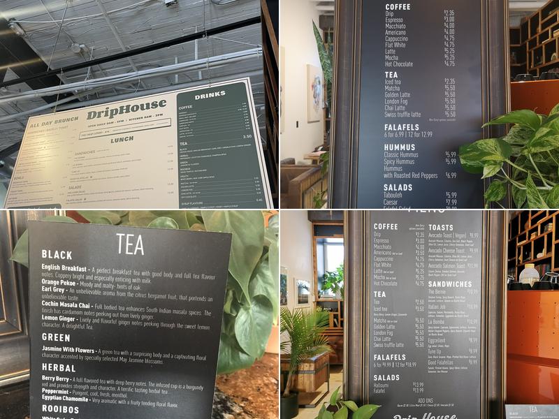 Drip House Menu