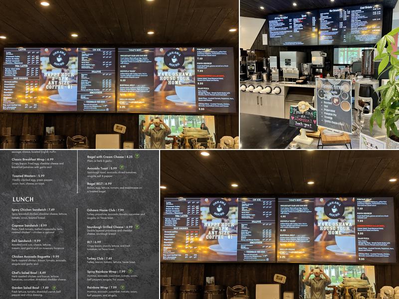 Oshawa House Cafe Menu