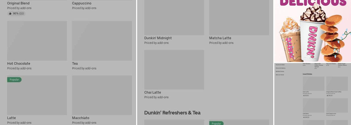 Dunkin' Menu
