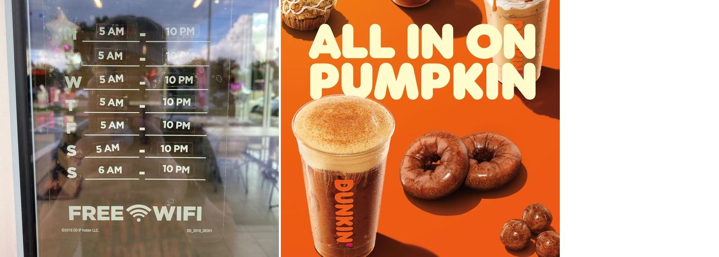 Dunkin' Menu