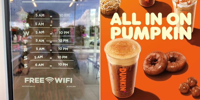 Dunkin' Menu