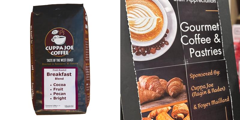 CuppaJoe Coffee Roasters Menu