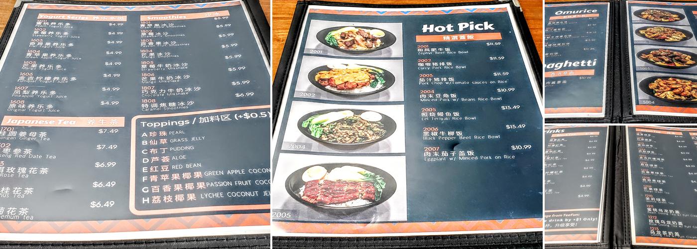 Tea Fun Menu