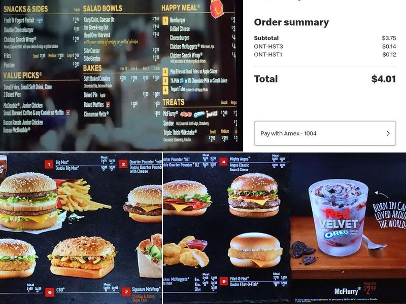 McDonald's Menu