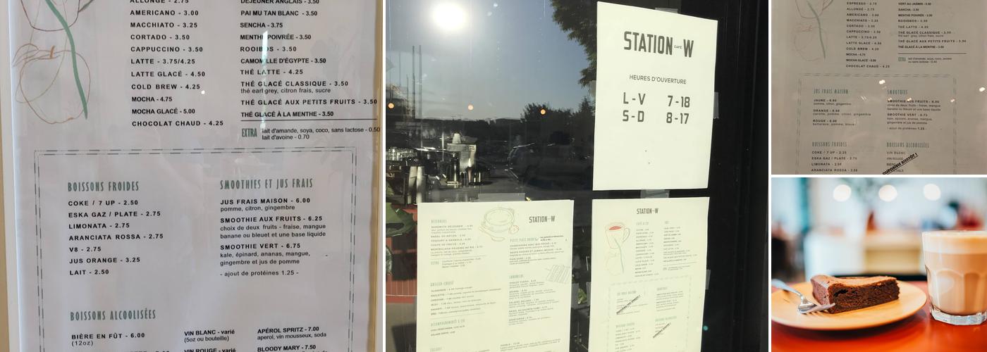 Station W café - Angus Menu