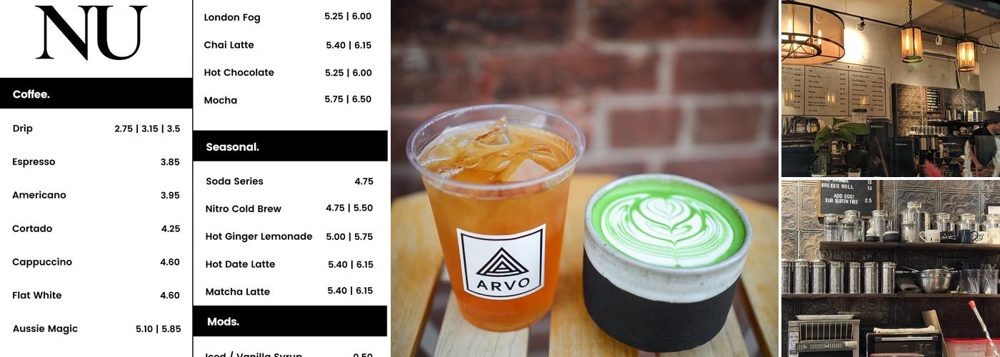 Arvo Coffee Menu