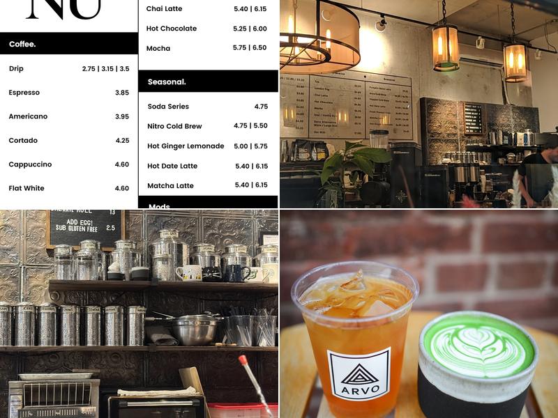 Arvo Coffee Menu