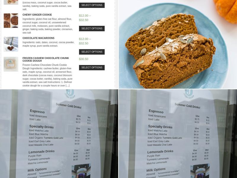 Julia's Joyful Kitchen Menu