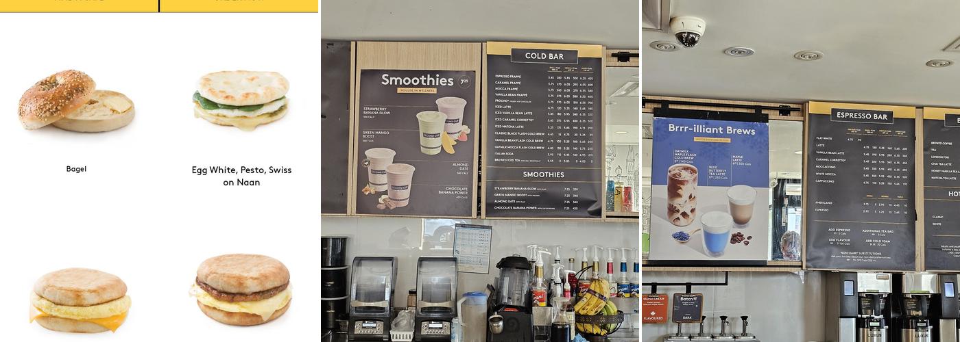 Second Cup Café Menu