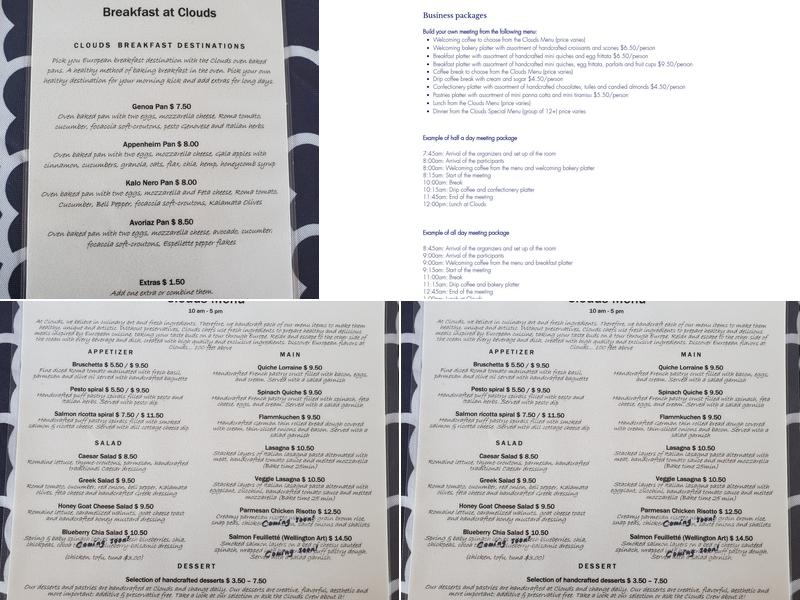 Clouds Menu