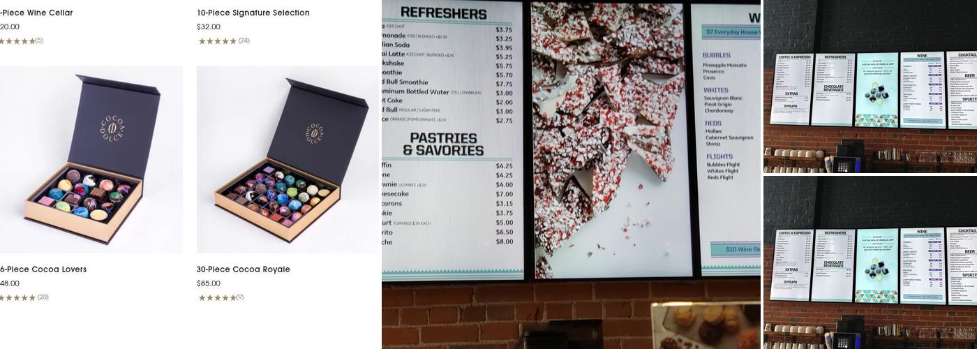 Cocoa Dolce Chocolates Menu