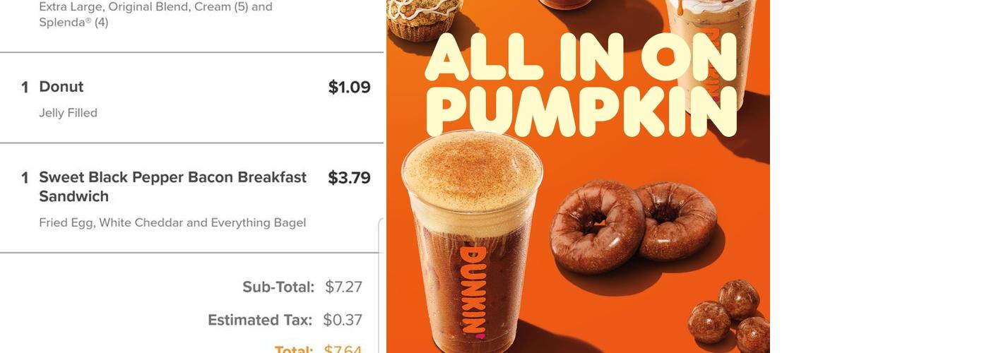 Dunkin' Menu