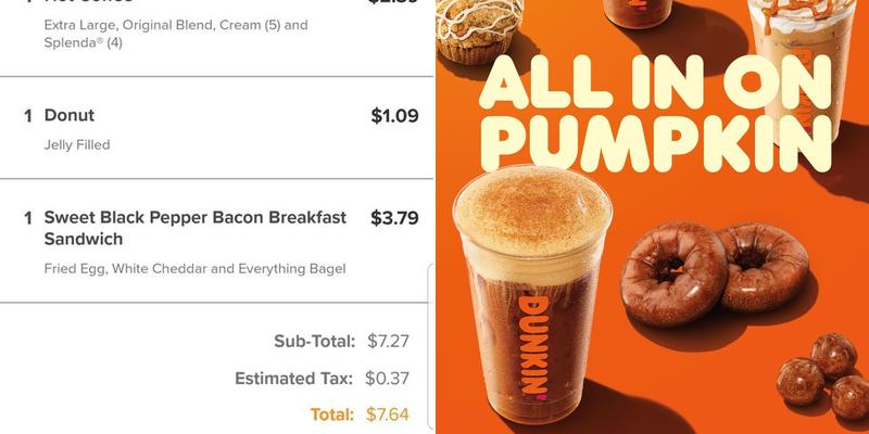 Dunkin' Menu
