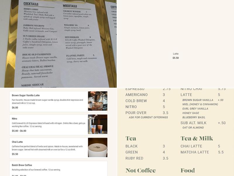 Thunder Coffee Menu