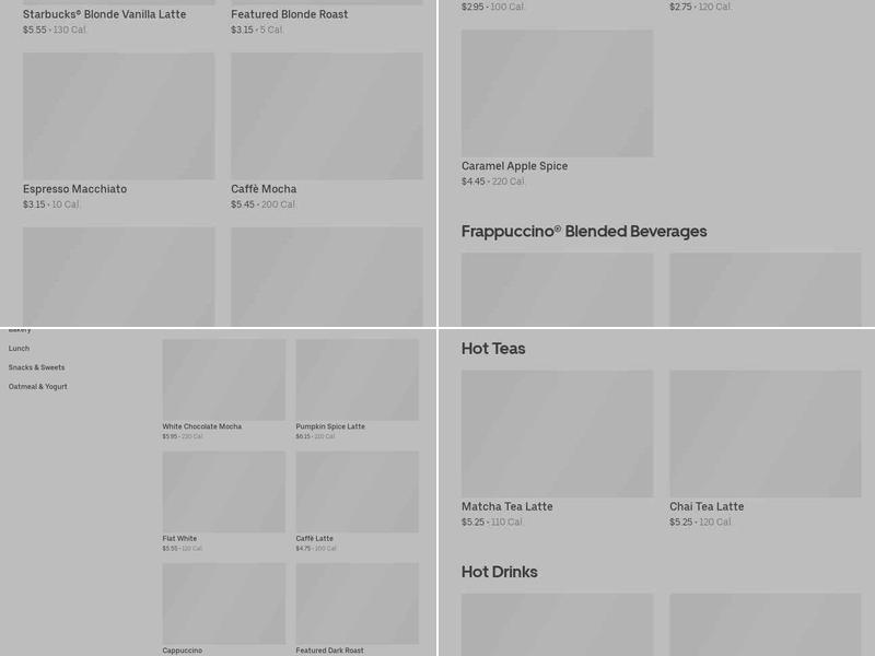Starbucks Menu