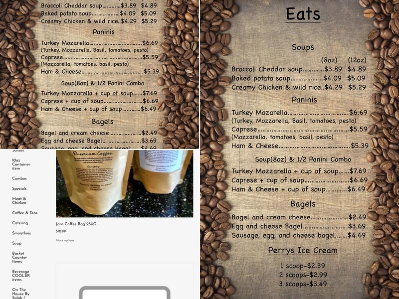 Jara cafe Menu
